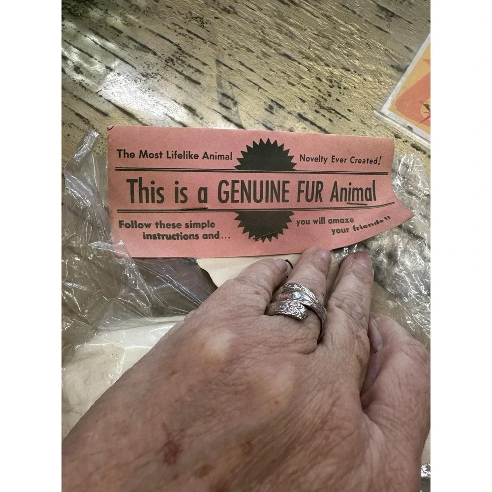 Rare NOS Magic Trick Spring Rabbit Vintage Abbotts Fur Magician Bunny